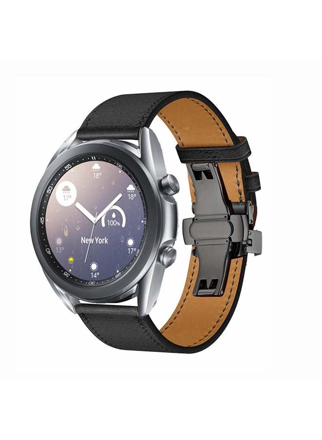 Perfii Replacement Band For Samsung Galaxy Watch3 Supreme Black/Silver - Image 2