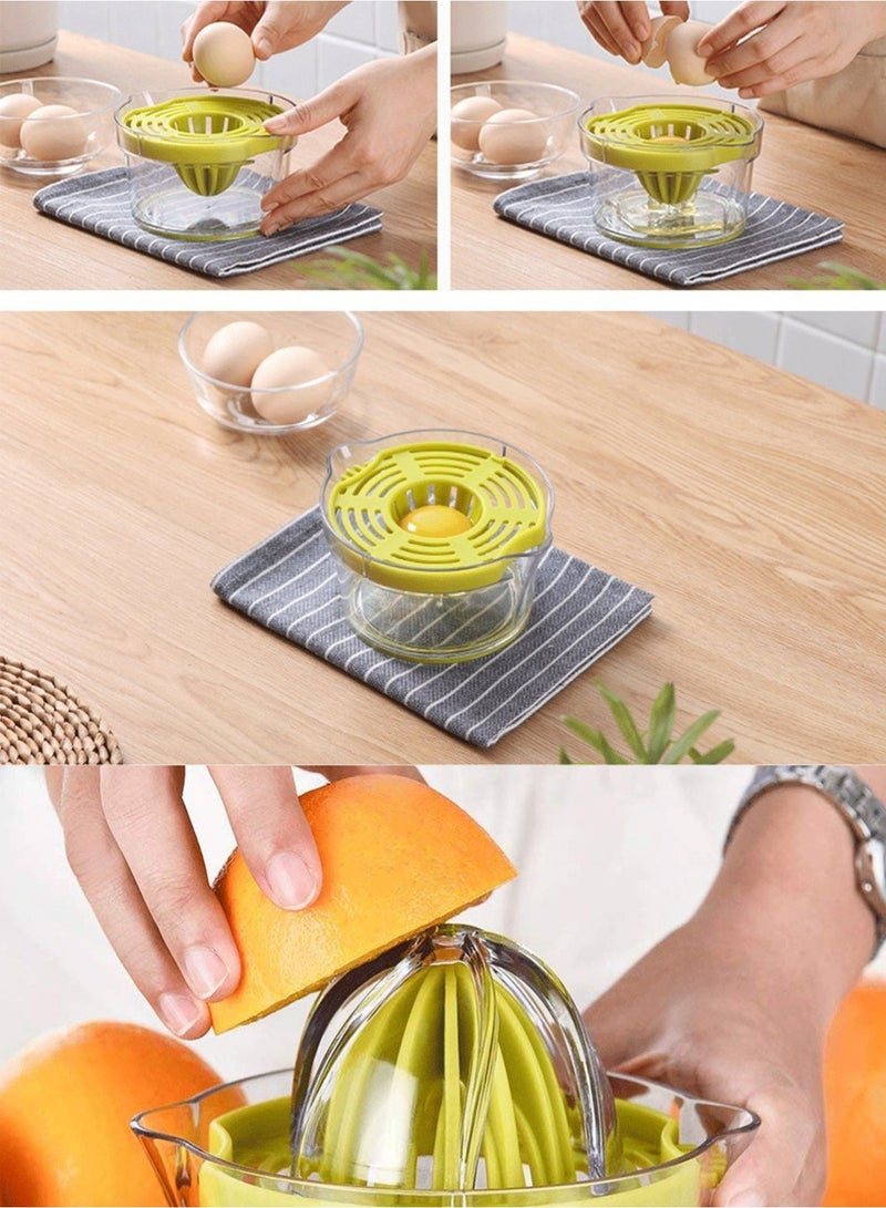 Citrus Lemon Orange Juicer Manual Hand Squeezer with Built-in Measuring Cup and Grater, 12OZ, Yellow  - Image 2