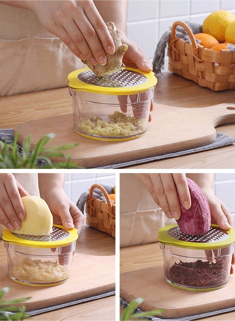 Citrus Lemon Orange Juicer Manual Hand Squeezer with Built-in Measuring Cup and Grater, 12OZ, Yellow  - Image 3