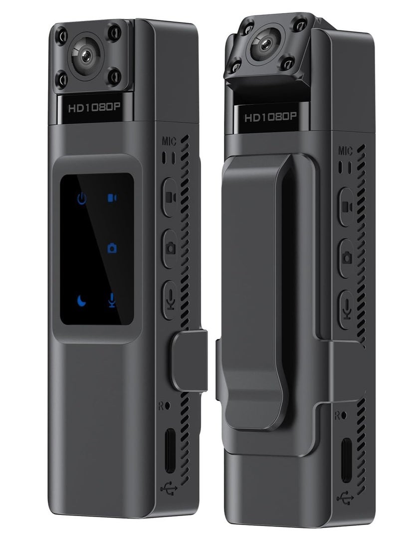 KASTWAVE 1080P HD Body Mounted Camera, Mini Wearable Body Worn Cam with Night Vision,for Law Enforcement Recorder,Indoor/Outdoor Use with Night Vision, 8 HR Battery Life  - Image 1