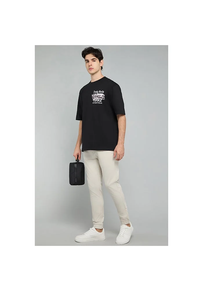 أر أند بي Solid Jogger Pants with Drawstring Waist