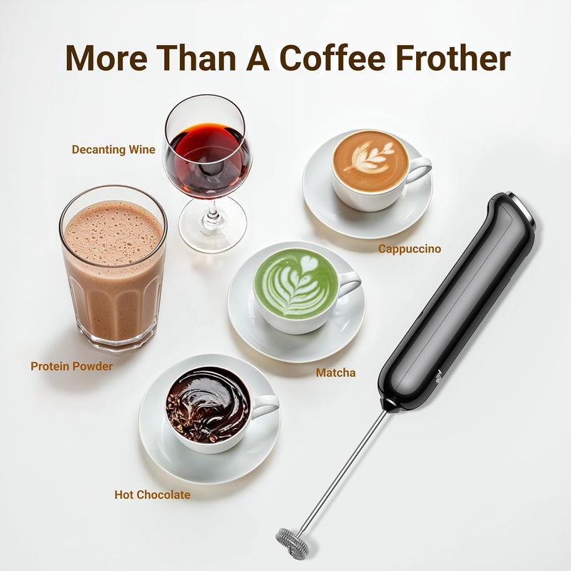 Typhur InstaWhisk Handheld Milk Frother, Variable Speed 1600-10000 RPM, 3 Detachable Whisk Heads, USB-C Rechargeable Coffee Frother Wand for Latte, Cappuccino, Flat White, Hot Chocolate, Oat Milk - Image 5