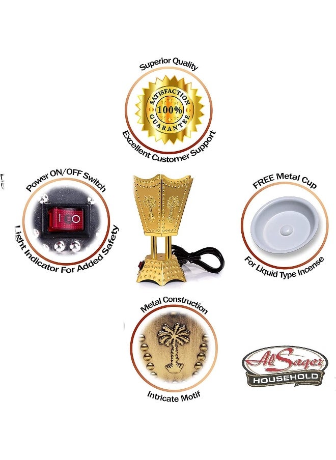 AL MADINA Al Madina Alsaqer Electric Bakhoor Burner Mabkhara Madhkhan Oud Burner Incense Bakhoor Burner  Colour  - Image 2