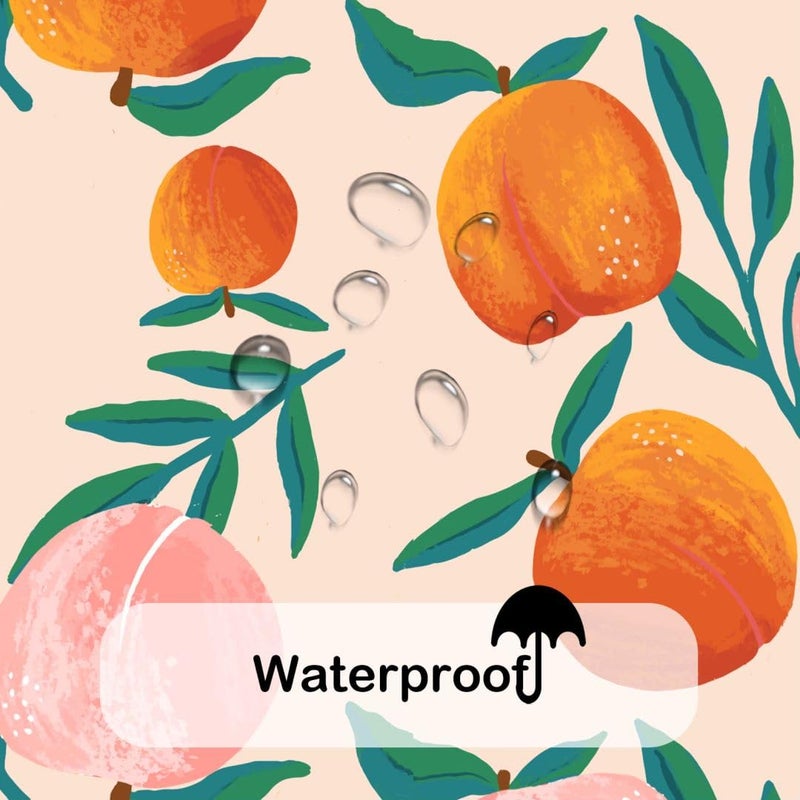 COSEVIER Peach Shower Curtain  Vibrant Cute Fruit Waterproof Shower Curtains for Bathroom  Cartoon Home Decorative Fabric Bath Curtain  Bathroom Accessories  72 x 72 Inch  Orange Pink - Image 5