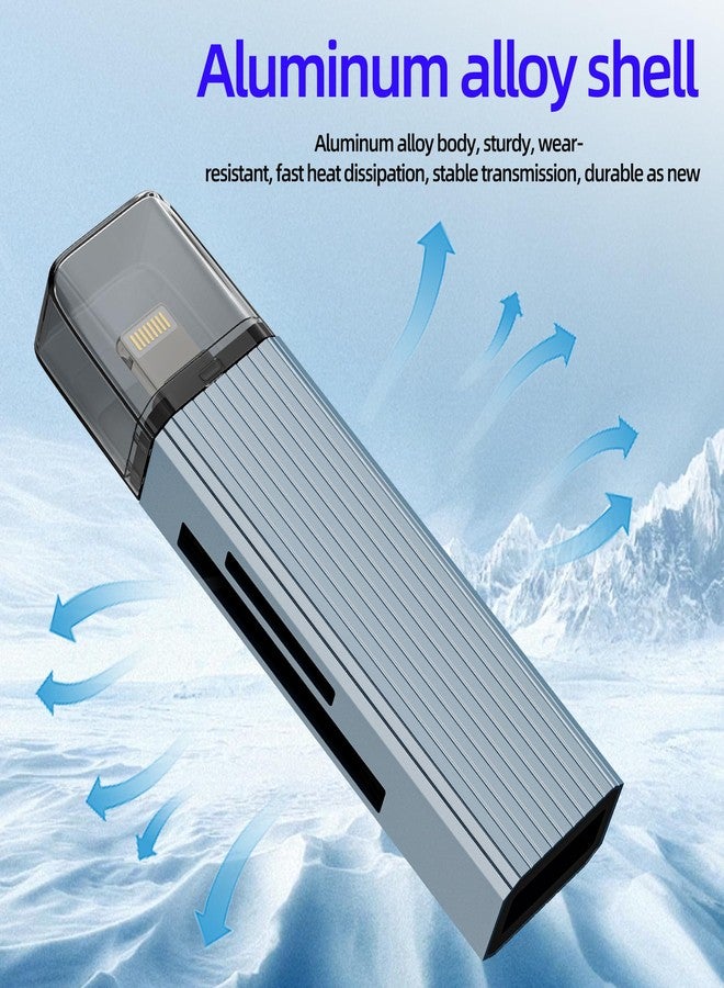 HOYULLI Lightning to USB Adapter(3in1)OTG 3.0 Cable TF SD Card Reader for iPhone14 13 Pro Max for Apple MFI Certified Digital Camera Micro SD Memory Stick Photo Storage Transfer for iPad Flash Drive Converter - Image 5