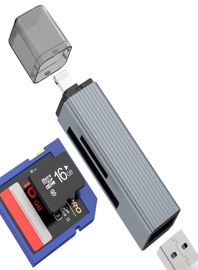 HOYULLI Lightning to USB Adapter(3in1)OTG 3.0 Cable TF SD Card Reader for iPhone14 13 Pro Max for Apple MFI Certified Digital Camera Micro SD Memory Stick Photo Storage Transfer for iPad Flash Drive Converter - Image 1