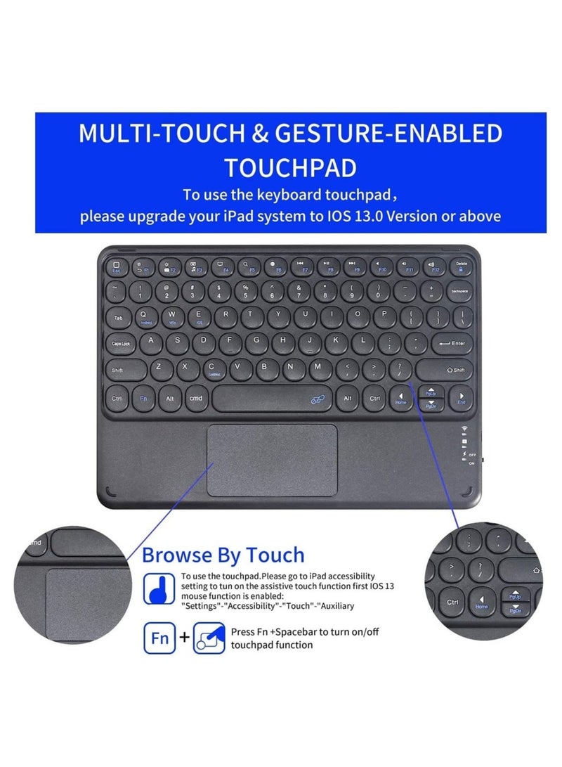 إلترازون Keyboard Case with Touchpad for iPad 10.2 9th Generation 2021/8th Gen 2020/7th Gen 2019 Magnetically Detachable Wireless Keyboard Case for iPad New 10.2 - Image 2