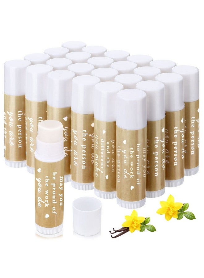 Demissle Thank You Gifts For Coworker Lip Balm Bulk Set Inspirational Appreciation Gifts Leaving Farewell Gifts Vanilla Ingredients Lips Care Products For Friends Teacher Worker Employee (24 Pcs) - Image 1
