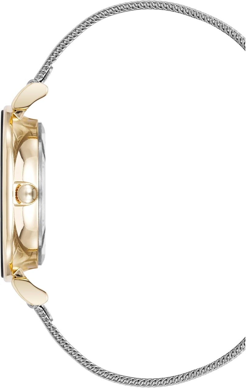 Anne Klein Women's Glitter Accented Mesh Bracelet Watch - Image 1