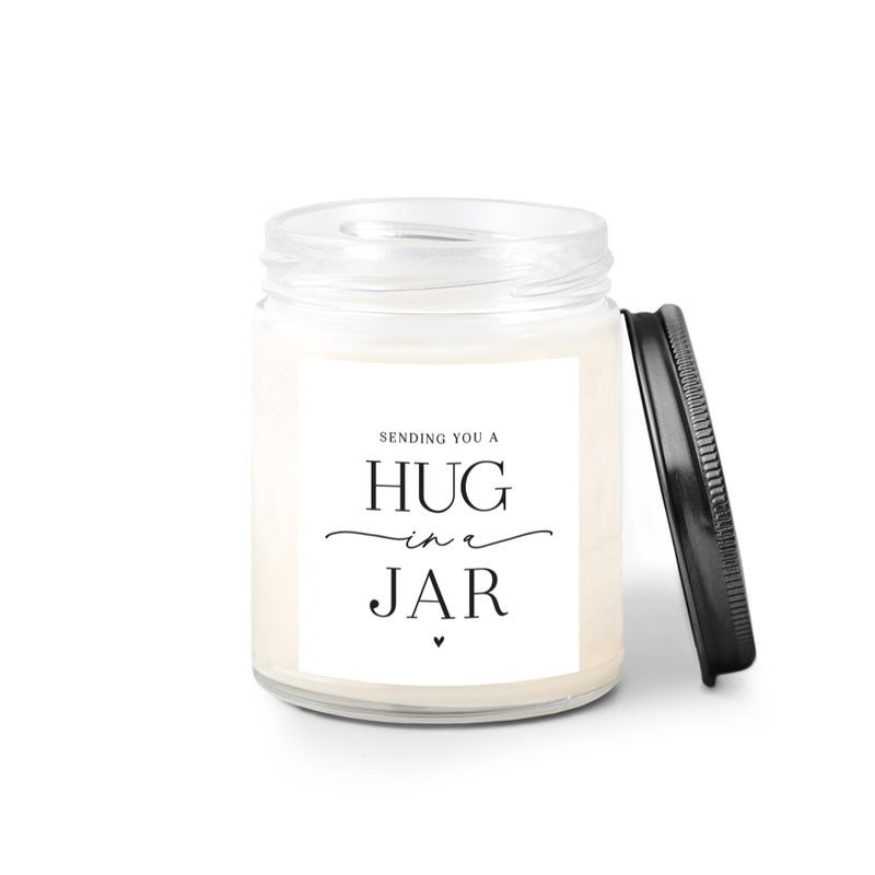 ThreeKin Collective ThreeKin Warm Hug in a Jar Scented Candles for Home, Relaxing Aromatherapy Gifts for Women with Lavender Essential Oils, Natural Soy Wax Blend, Long 65-Hour Burn, Friendship Gifts, 9 Oz - Image 5
