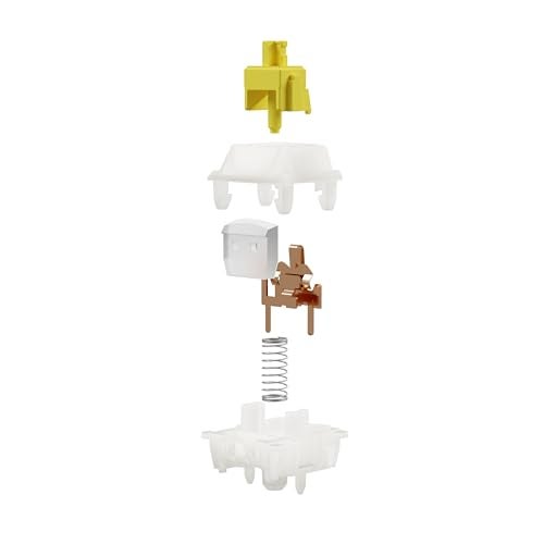 kutethy GATERON Milky Yellow Pro V3 Keyboard Switches, Pre-lubed Linear 5 pin for All MX Mechanical Keyboard (90PCS) - Image 5