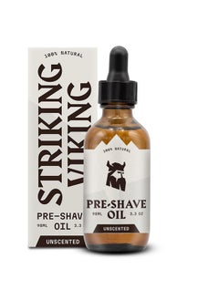 Striking Viking Pre Shave Oil For Menshaving Oil (3.3 Oz) Unscentedsafety Razor Men Shave Oilsmooth & Enhanced Glideprotective Shave  - Image 1