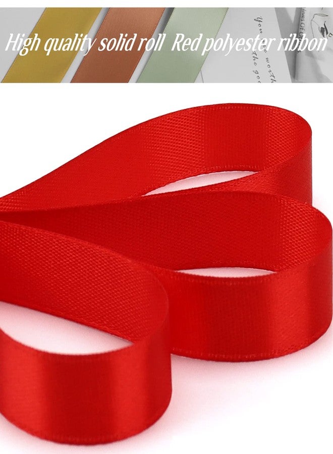 Nsilu 1/2 inch, Red Ribbon for Gift Wrapping 50 Yards Perfect Wedding Party Wreath Sewing DIY Hair Accessories Decoration Floral Hair Balloons Other Projects - Image 4