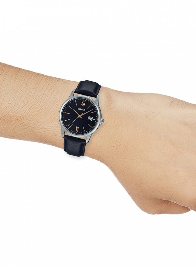 كاسيو ساعة كاسيو للرجال MTP-V002L-1B3UDF، انالوج، مينا اسود - Image 4