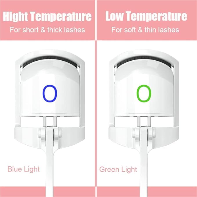 Tiny Deal Heated Eyelash Curlers, 2 Heating Modes Electric Eyelash Curler, Rechargeable Portable Eyelash Curler, Quick Natural Curling Eye Lashes - Image 2