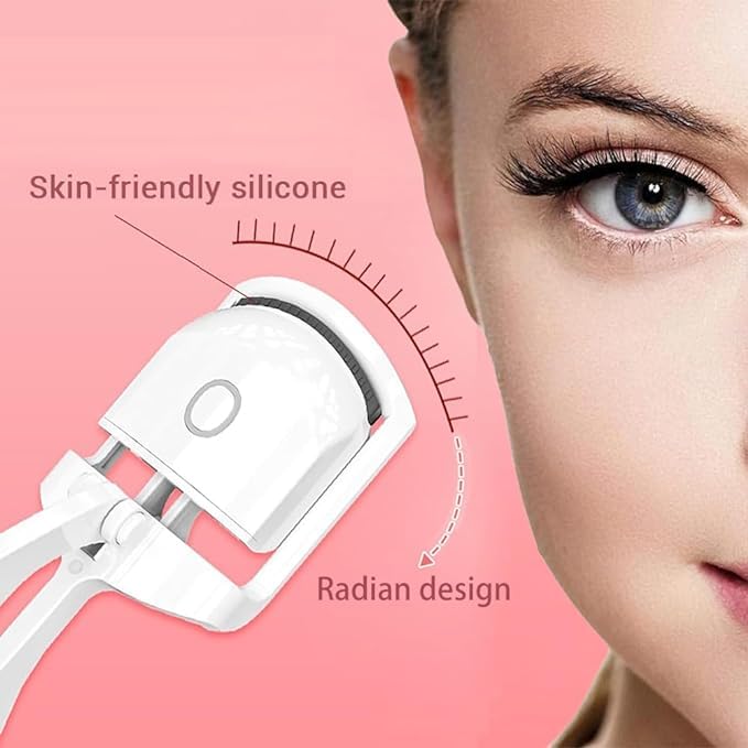 Tiny Deal Heated Eyelash Curlers, 2 Heating Modes Electric Eyelash Curler, Rechargeable Portable Eyelash Curler, Quick Natural Curling Eye Lashes - Image 1