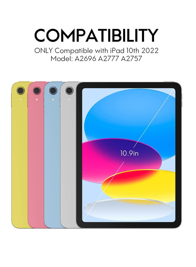 iPad 10th Generation Case with Pencil Holder iPad 10.9 Inch Case 2022 Smart Stand Back Cover Support Touch ID & Auto Wake Sleep Dark Blue - Image 4