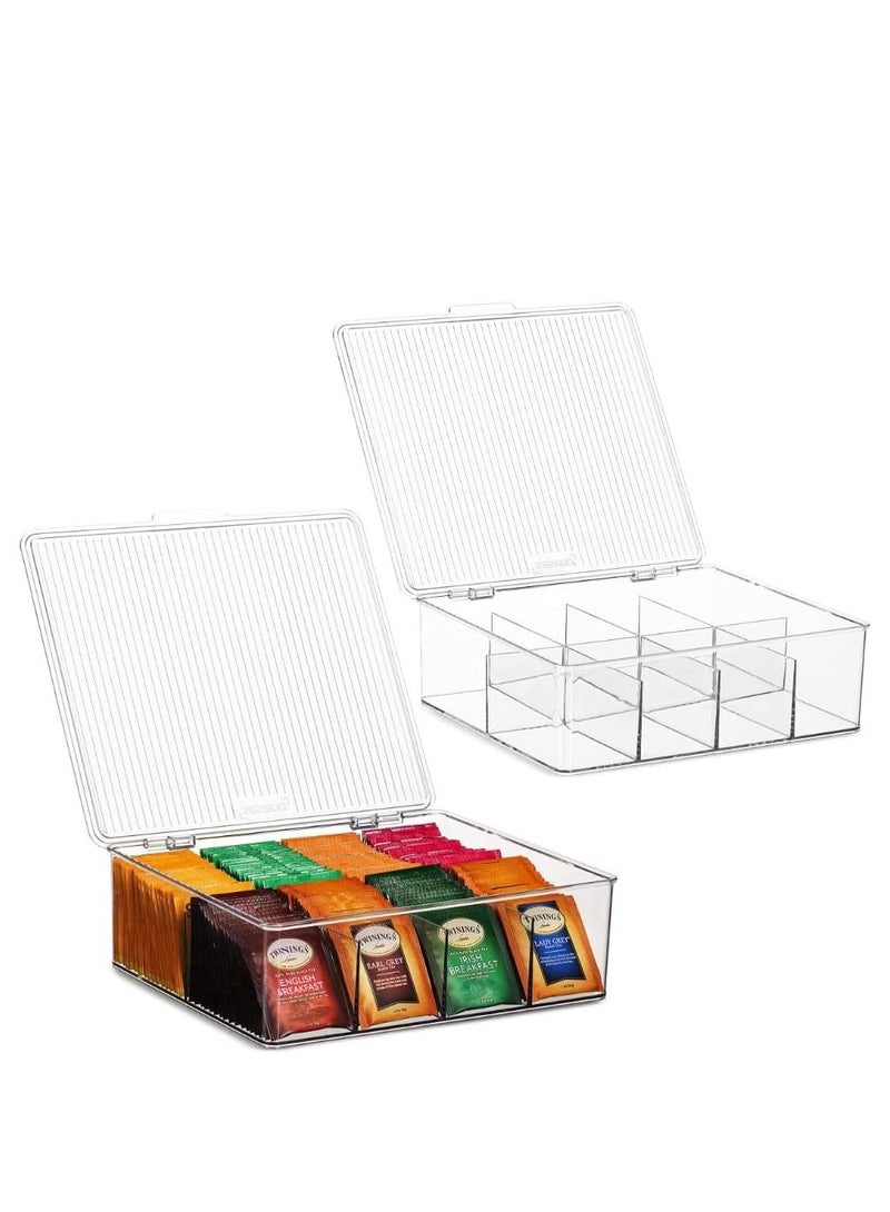 Excefore Stackable Plastic Tea Bag Organizer, Packets, Pouches Fridge Organizers - Image 1