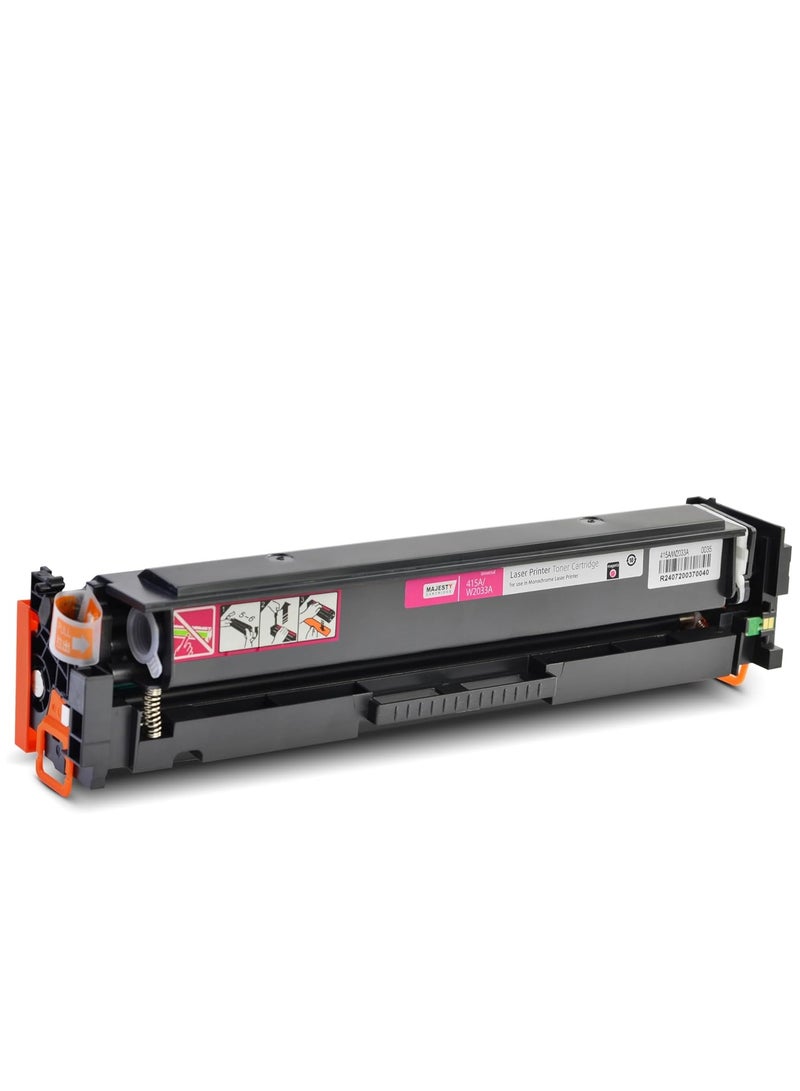 ماجيستي خرطوشة حبر ملونة 415A W2033A متوافقة مع طابعة اتش بي ليزر جيت بروM455dn, M480f, M479fnw, M479fdw, M479fdn, M479dw, M454dn, M454dw ارجواني ماجينتا - Image 2