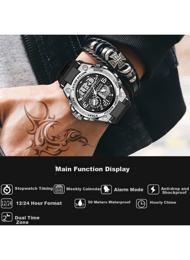 Sanda Electronic Watch For Men, Students, Sports, Waterproof, Luminous, Suitable For Middle And High School Students, Military Enlistment, Outdoor Timing Electronic Watch - Image 3