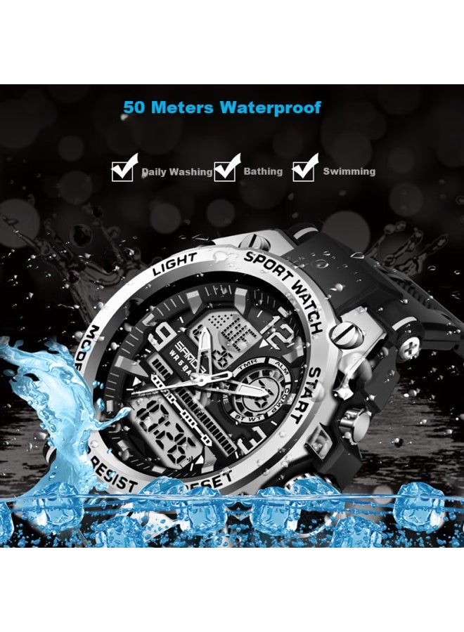 Sanda Electronic Watch For Men, Students, Sports, Waterproof, Luminous, Suitable For Middle And High School Students, Military Enlistment, Outdoor Timing Electronic Watch - Image 4