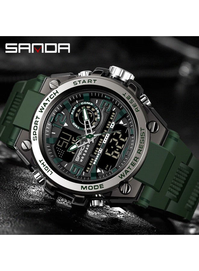 Sanda Electronic Watch For Men, Students, Sports, Waterproof, Luminous, Suitable For Middle And High School Students, Military Enlistment, Outdoor Timing Electronic Watch - Image 1