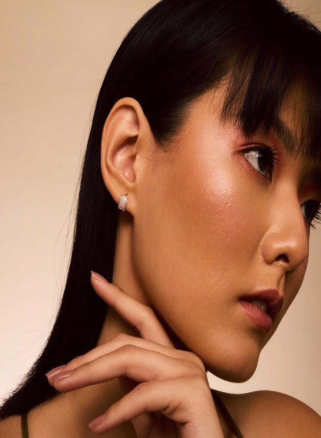 Kushal's Fashion Jewellery White Rodium-Gold Polished Copper Trendy Zircon Bali Earrings, Best for Casual Wear & Special Occasion - 460335 - Image 2