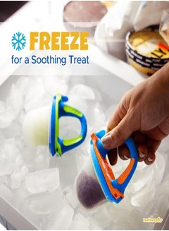 teetherpop teetherpop Teething Toys for Babies, Fillable, Freezable Baby Teethers, Fill with Breastmilk, Purees, Water, Smoothies, Juice & More (3 Pack)  - Image 4
