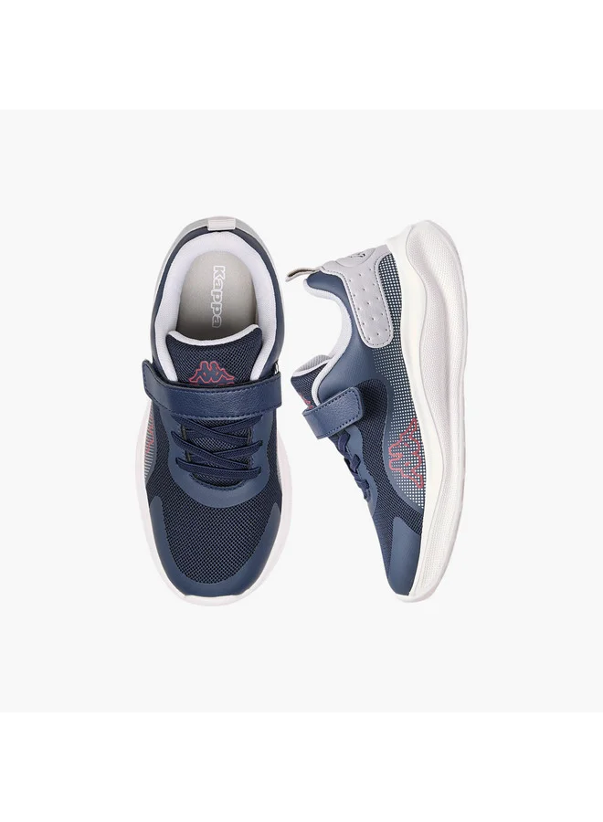Kappa Boys' Logo Print Sport Shoes with Hook and Loop Closure