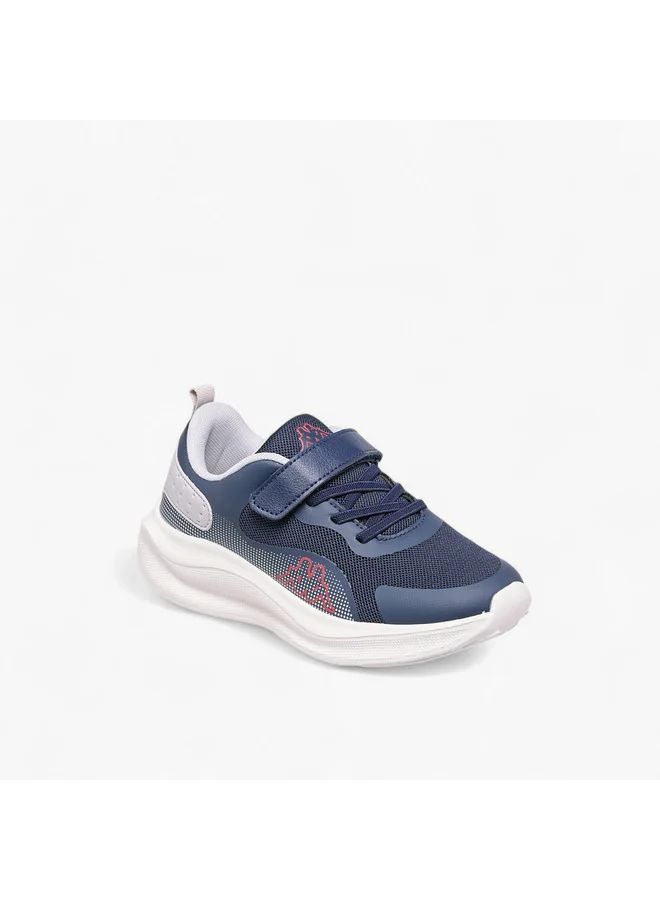 Kappa Boys' Logo Print Sport Shoes with Hook and Loop Closure