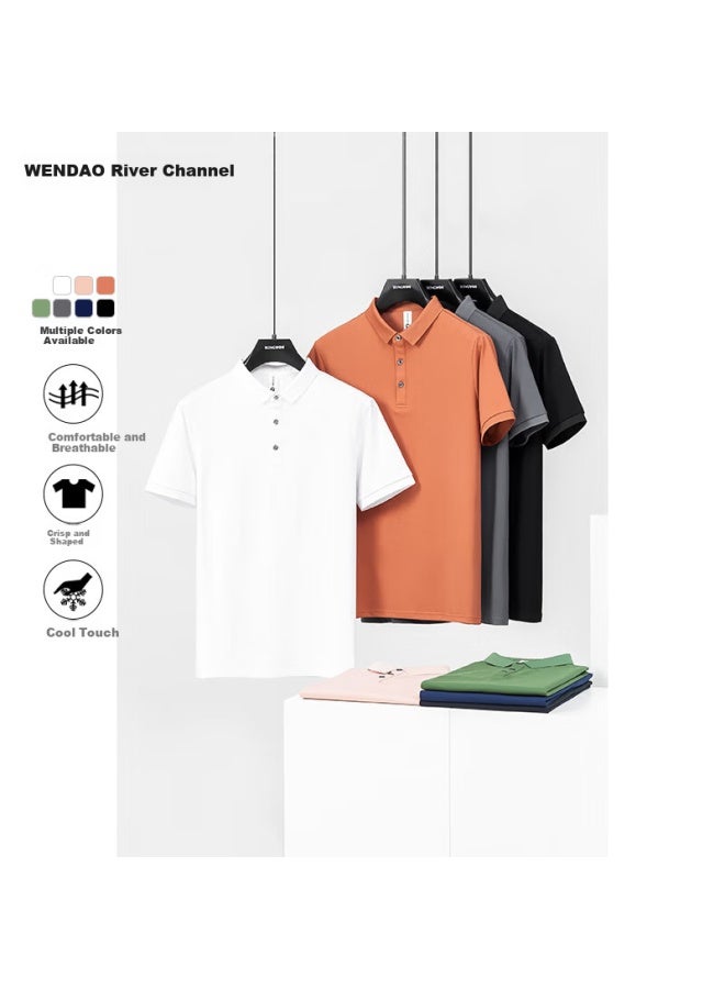 ASK Wandao Honeycomb Pique Polo Shirt Ds9002 Black Regular Fit 4XL - Image 1
