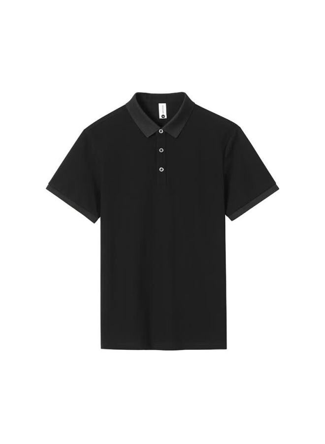 ASK Wandao Honeycomb Pique Polo Shirt Ds9002 Black Regular Fit 4XL - Image 4