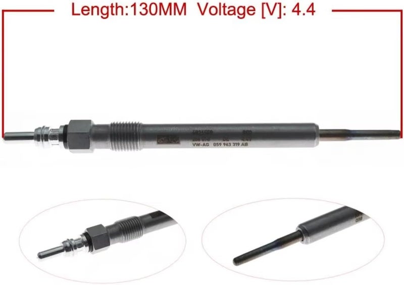 diesel heater glow plug Compatible With Seat For Alhambra 2006 2007 2008 2009 2010 For Altea 2003-2004 Diesel Glow Plugs Repair Kit 95817032090 03L963319B(3pcs) - Image 4