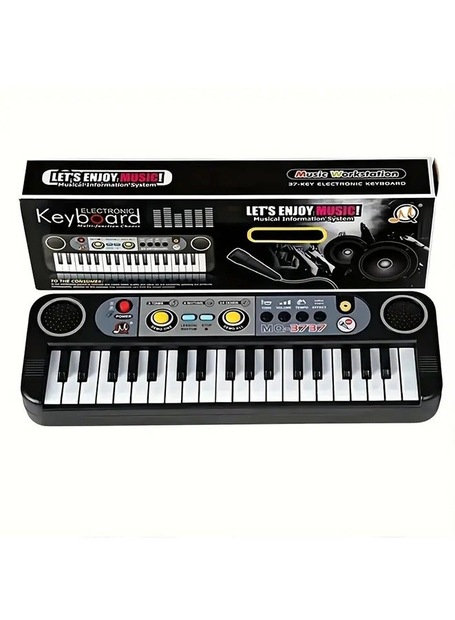 37-Key Portable Electronic Organ with Microphone - Perfect for Piano Music Teaching, Birthday Gifts for Boys & Girls Ages 3-8 - Image 1