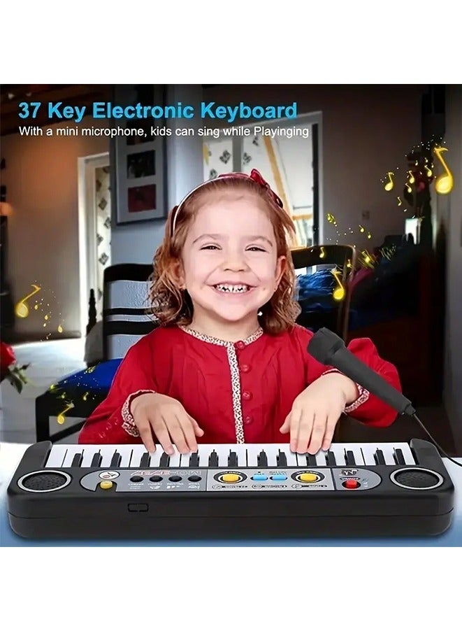 37-Key Portable Electronic Organ with Microphone - Perfect for Piano Music Teaching, Birthday Gifts for Boys & Girls Ages 3-8 - Image 5