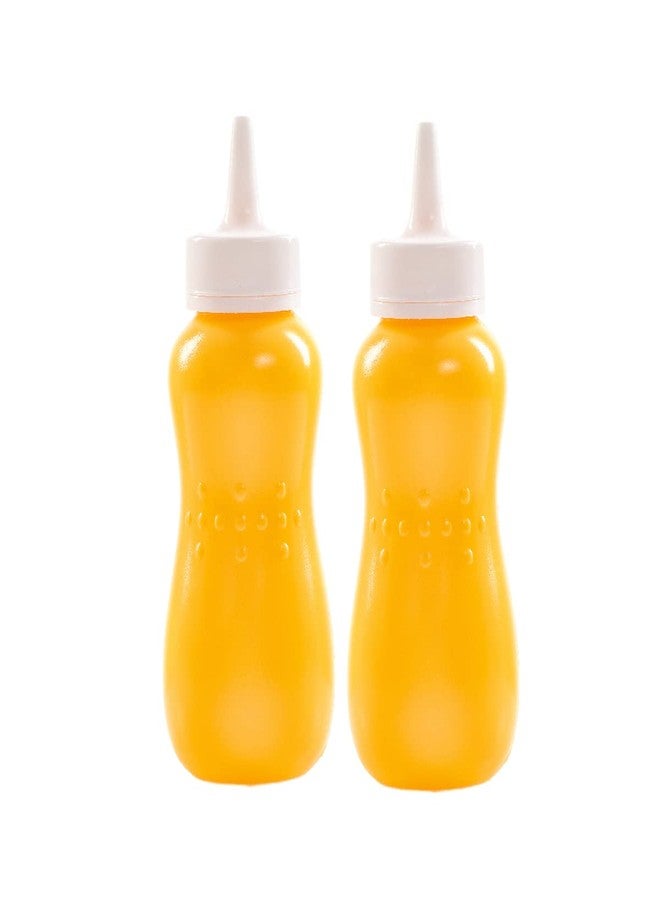 Gluman Squeezy 750 ml Sauce Bottle (Set of 2) for Clean & Mess-free Dispensing | 100% Food Grade | Dishwasher Safe | Freezer Safe | Ergonomically Designed | Reusable (Yellow) - Image 1