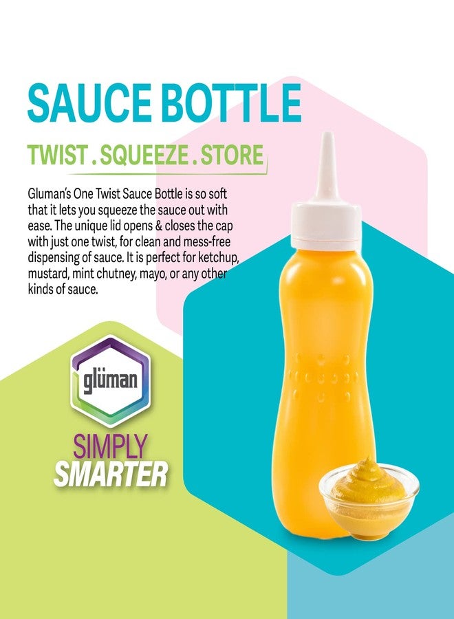 Gluman Squeezy 750 ml Sauce Bottle (Set of 2) for Clean & Mess-free Dispensing | 100% Food Grade | Dishwasher Safe | Freezer Safe | Ergonomically Designed | Reusable (Yellow) - Image 2