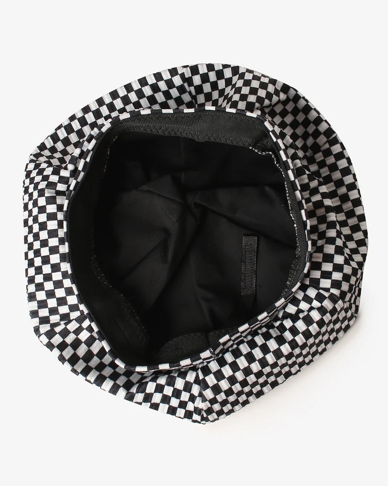 Haute Sauce  Black & White Checked Hat  | Best Price UAE