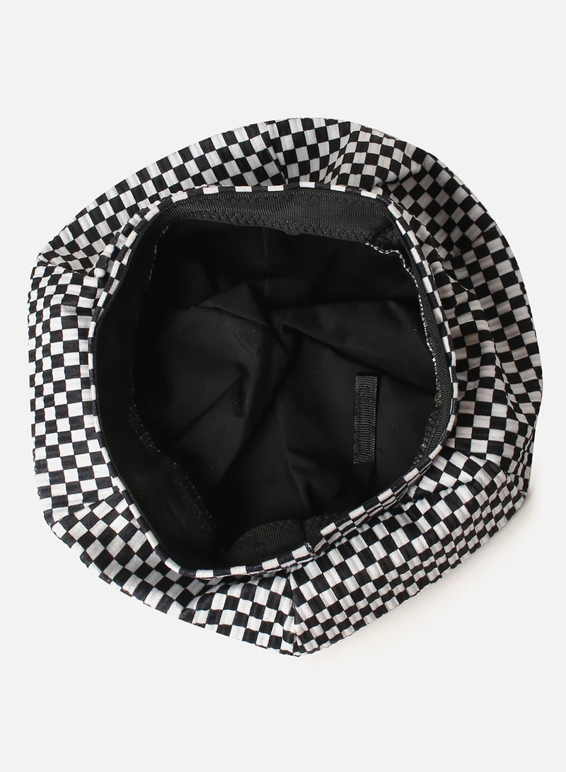 Haute Sauce  Black & White Checked Hat  | Best Price UAE