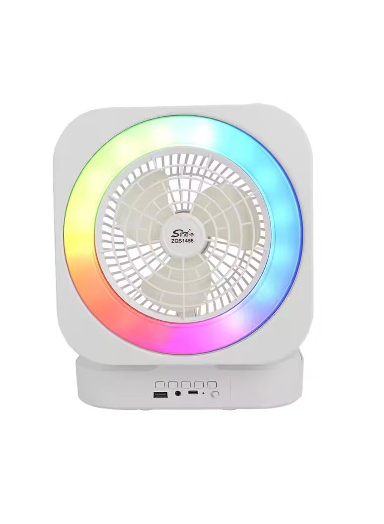 Sing-e Super Bass Speaker Portable Music Mini System With Light & Rechargeable USB Black - Image 2