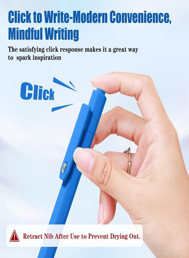 Piochoo Pens, 0.5mm Black Ink Gel Pens, Quick Dry No Smudge, Smooth Writing Comfortable Grip Pen for Journaling and Note Taking, Cute Aesthetic Best Gifts for Women Nurses Teachers - Image 5