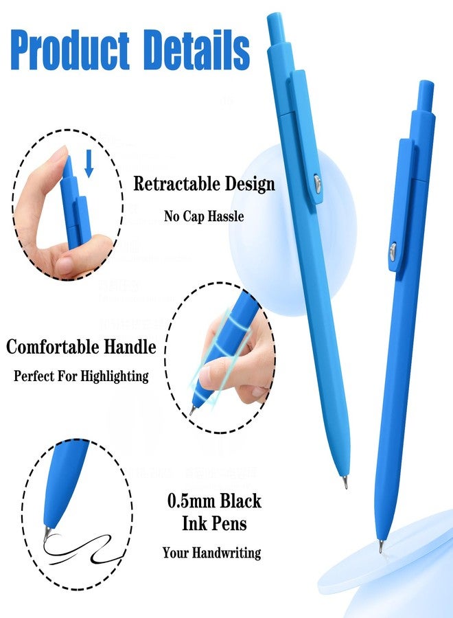 Piochoo Pens, 0.5mm Black Ink Gel Pens, Quick Dry No Smudge, Smooth Writing Comfortable Grip Pen for Journaling and Note Taking, Cute Aesthetic Best Gifts for Women Nurses Teachers - Image 2