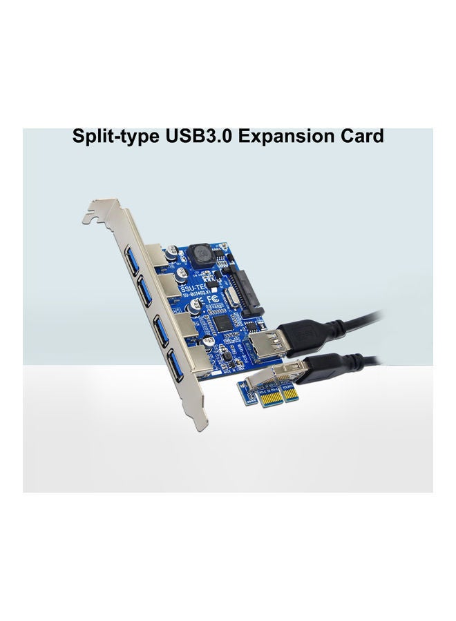 NIBEMINENT 4-Port USB Expansion Converter Card Power Supply Module Multicolour - Image 2