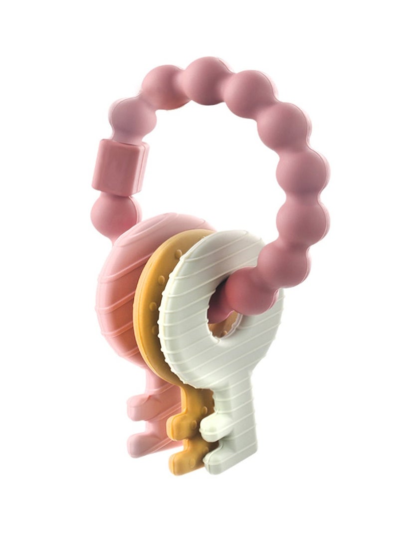 Baby food grade silicone teether bracelet key chewing music soothing molar stick teeth grinding artifact - Image 1