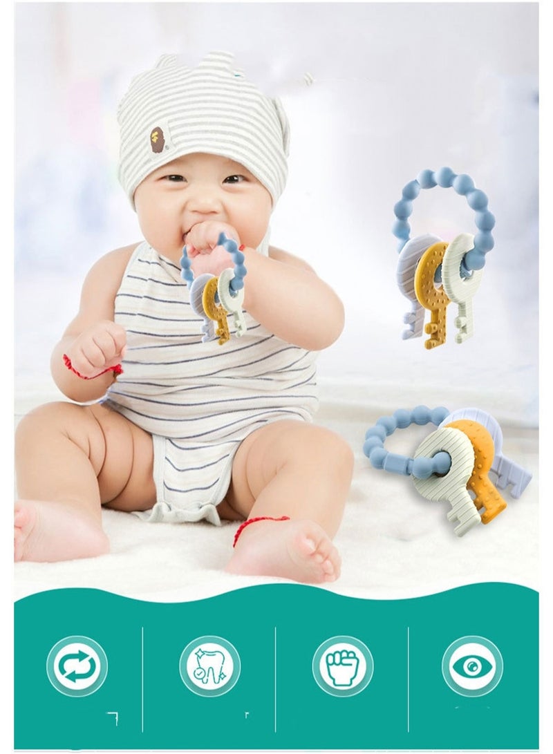 Baby food grade silicone teether bracelet key chewing music soothing molar stick teeth grinding artifact - Image 3