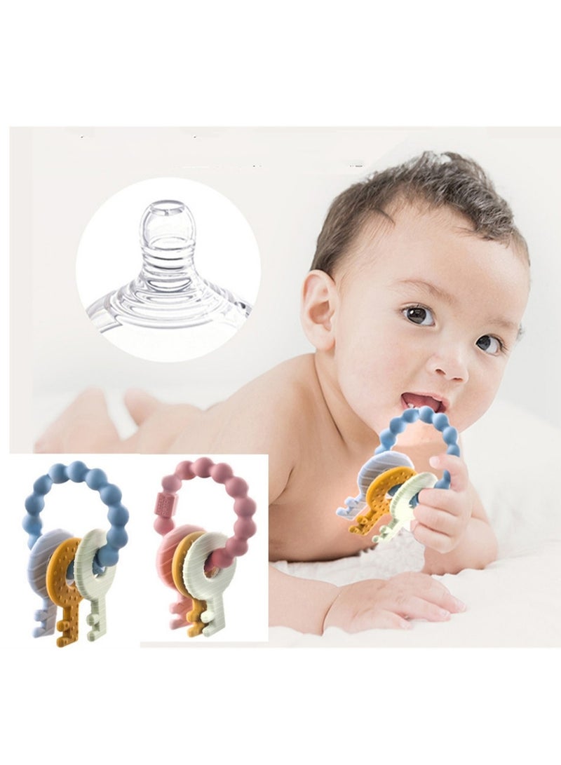 Baby food grade silicone teether bracelet key chewing music soothing molar stick teeth grinding artifact - Image 2
