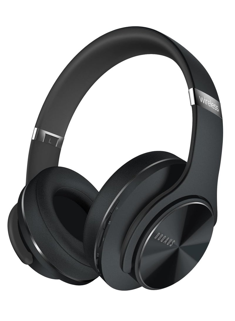 erorex سماعات رأس بلوتوث فوق الأذن، وقت تشغيل يصل إلى 52 ساعة، سماعات رأس لاسلكية، 3 أوضاع مكافئة، سماعات رأس ستيريو عالية الدقة قابلة للطي، سماعات أذن Soft Memory Protein، ميكروفون مدمج ووضع سلكي للهاتف والكمبيوتر الشخصي - Image 1