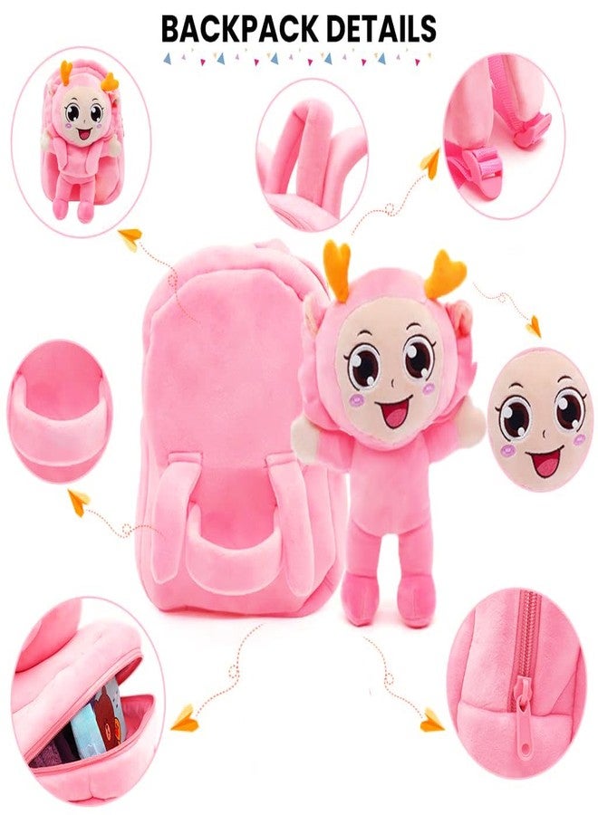 فرانتك حقيبة ظهر مدرسية للأطفال من فرانتيك سوفت كيوت، ذات حجرة واحدة، مناسبة للنزهات (FullBody_Pink_Figurature_24_B)، سعة 4 لترات - Image 4