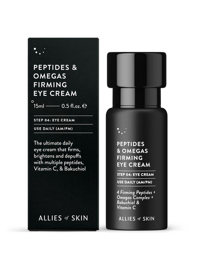 ألايس أوف سكن كريم الببتيدات والأوميغا لشد العين: فيتامين C باكوتشيول سيراميد. للهالات السوداء والتجاعيد والانتفاخات. مكافحة الشيخوخة. يشد ويضيء منطقة تحت العين 0.5 أونصة / 15 مل - Image 1