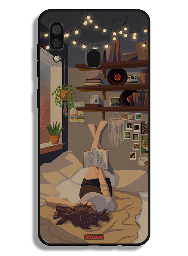 Tolwak Samsung Galaxy A30 Protective Case Cover Studying Art - Image 1